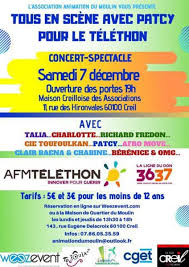 Tous En Scene Avec Patcy Pour Le Telethon Creil 60100 Concert Variete Francaise Musique Du Monde Spectacle Spectacle Comique Spectacle De Rue Spectacle Musical Theatre