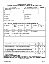 Fire Inspection Report For Residential Facilities Certified