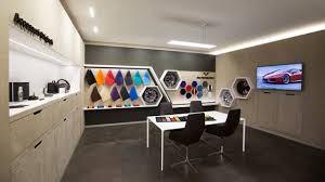 Lamborghini Store By Of Stone Architonic Nowonarchitonic Interior Design Furniture Wall C Car Showroom Interior Lamborghini Showroom Car Showroom Design
