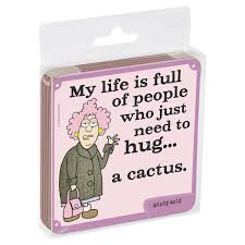 Are you looking for the best cactus gift ideas? Ec96419 Tree Free Greetings Set Of 4 Cork Backed Coasters 3 75 X 3 75 Inches Aunty Acid Hug A Cactus Coasters Home Decor