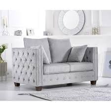 Up to 4 years free credit. Ali Grey Plush Fabric Two Seater Sofa Living Room From Breeze Furniture Uk