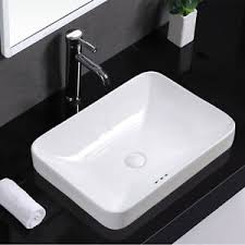 winzo rectangular drop in bathroom sink