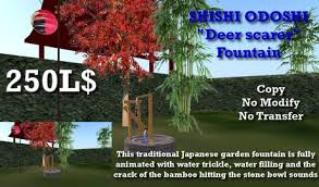 Check spelling or type a new query. Second Life Marketplace Shishi Odoshi Deer Scarer Japanese Garden Fountain