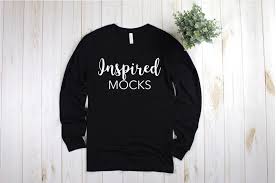 Bella Canvas 3001 Black Unisex Jersey T Shirt Mockup Shirt Mockup Christmas Flat Lay Styled Mo Shirt Mockup Shirts Graphic Sweatshirt