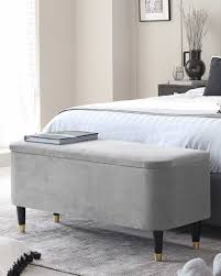 Place one next to the front door to store outerwear, bags and cold weather accessories. Storage Bench Velvet Ottomans Danetti