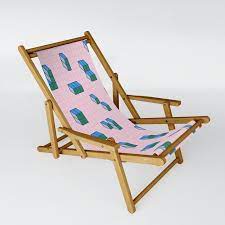 Buy Memphis Pattern Sling Chair By Bitart On Society6 Modern Outdoor Folding Sling Chair Bitart Society6 C Sling Chair Outdoor Furniture Chairs Baby Hippo