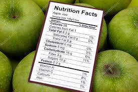 nutrition facts of raw apples stock photo rosinka79