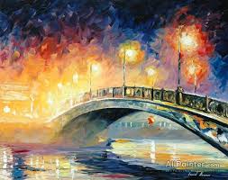 Leonid Afremov Bridge Oil Painting Reproductions For Sale Online Painting Oil Painting On Canvas Canvas Painting