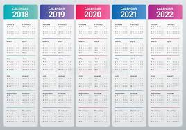Year 2018 2019 2020 2021 2022 Calendar Vector Design Template Simple And Clean Sponsored Af In 2020 Calendar Printables Calendar Vector Monthly Calendar Template