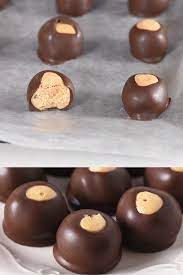 You haven't had a truffle, until you have these chubby hubby buckeye peanut butter truffles. Easy 4 Ingredient Buckeye Peanut Butter Balls Desserts Peanut Butter Balls Easy Food Videos Desserts