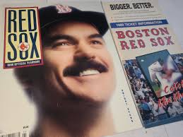 1989 Boston Red Sox MLB Baseball Yearbook + Ticket Information Guide &  Schedule