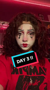 Day 3: Red and Black clown ❤️🖤 #fyp #makeuptutorial #halloween  #halloweenmakeup #fypシ #makeup #halloweenlook #clown #clowncheck  #clownmakeup
