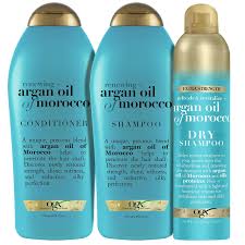 Apply shampoo generously to wet hair, massage into a lather through to ends, then rinse the hair thoroughly. Ogx Renewing Argan Oil Of Morocco Shampoo Conditioner And Dry Shampoo Bundle Walmart Com Walmart Com