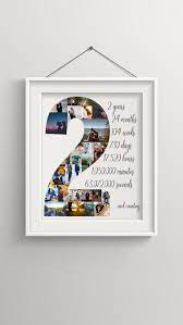 Custom Second Anniversary Collage Custom 2nd Anniversary Etsy In 2021 Second Anniversary Gift 2 Year Anniversary Gifts For Him Photo Collage Gift