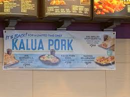 Everything we serve at magics beach grill is made from scratch and designed to bring out the purest flavors and characters of the big island. Kailua Pork At Oahu Taco Bell Stores Tacobell