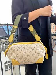 Almost every model of louis vuitton bag has its own unique qualities that distinguish and help authenticate it. Louis Vuitton Round Monogram Denim Pochette Jaune Luxury Bags