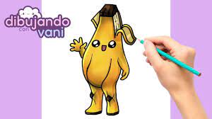 Como Dibujar A Peely Banana De Fortnite Kawaii Dibujos Imagenes Facil Dibujo Paso A Paso Kawaii Banana