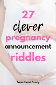 Navy blue gingham pregnancy announcement puzzle. Pregnancy Announcement Riddles Creative Ways To Say You Re Pregnant