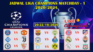 Jadwal Liga Champions Matchday 1 Live Sctv Psg Vs Manchester United Uefa Champions League 2020 21 Youtube