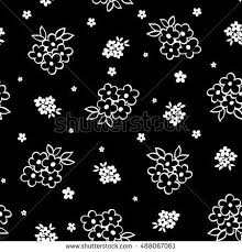 Ultimate free vector design images, eps, psd, ai, png, backgrounds. Tiny Flowers Seamless Pattern Vector Black And White Vektorgrafik Stickmotive Lizenzfreie Fotos