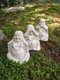 Buddha Statues Three Laughing Buddha Figures Hear No Evil Buddha Statue Buddha Figures Buddha