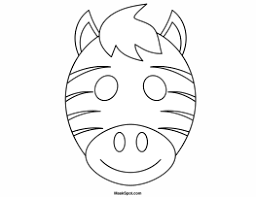 Learn how to draw animal mask pictures using these outlines or print just for coloring. Printable Zebra Mask