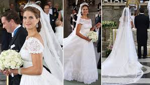 Rotes kleid schwedische hochzeit : Madeleine Von Schweden Strahlend Schon In Einem Traum Aus Weiss Bunte De