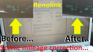 renault scenic mileage correction after cluster replacement using renolink