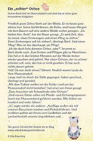 Ein Echter Ochse Elkes Kindergeschichten Geschichten Fur Kinder Kindergeschichten Geschichten Fur Senioren