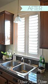 House Made Home Shutters A Custom Look For Kitchen Windows House Made Home Window Makeover Kitchen Window Treatments Living Room Blinds Blinds For Windows