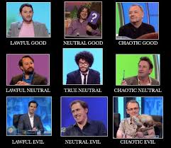 i made a panel show alignment chart for my friend panelshow