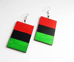 Your Place To Buy And Sell All Things Handmade Pan African Flag Wooden Earrings Earrings