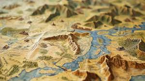 Embark on an epic journey through the world of fantasy with this highly  detailed physical map | Premium AI-generated image