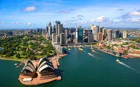 From cafes, restaurants and little shops, to street performers dazzling the onlookers and tourists the sydney opera house especially, looks quite stunning as you cross it. Hd Wallpaper Sydney Australia Circular Quay Skyline Downtown Opera House Wallpaper Hd For Desktop Wallpaper Flare