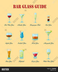There are numerous types of drinking glass available in the market for different types of drink. Bar Glass Guide Vector Photo Free Trial Bigstock