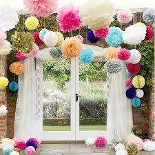 25 Cm Tissue Paper Pom Poms Wedding Engagement Party Home Decoration Cm Wedding Party Decorations Party Decorations Wedding Party