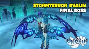 Genshin Impact Final Boss Fight Stormterror Dvalin Cbt Guide Review Youtube