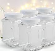 Amazon.com: Pride Of India Clear Food Grade PET Plastic Square Grip Storage  Jar w/Cap | 64 Fluid Ounces 7-8 Cup Storage Capacity | BPA Free USA Made :  ...