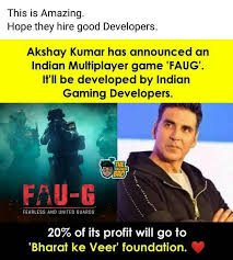 The announcement of the game by akshay kumar has generated such publicity among gamers and the gaming community. Fau G Game Home Facebook