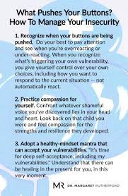 What Pushes Your Buttons How To Manage Your Insecurity Dealing With Insecurity Relationship Psychology Insecure