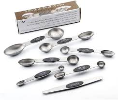 Follow the directions on the package. Aoosy Magnetic Measuring Spoons Set Stainless Steel Spoons Round Kitchen Stackable Dual Sided Cooking Tablespoons For Liquid Dry Ingredients Baking Measure Spoons Set Of 7 Black Amazon Co Uk Home Kitchen