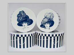 X Large Extravagant Historical Millinery Cameo Hat Boxes Millinery Stack Of Four 4 Boxes 80 00 Via Etsy Hat Boxes Vintage Millinery Millinery