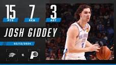 Oklahoma City guard Josh Giddey continues uptick in form with 15 ...