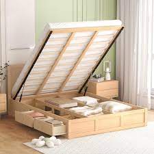 Brown Wood Frame Queen Size