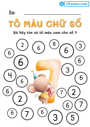 tô màu số 7