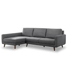 Fdw sofa sectional sofa for living room futon sofa bed couches and sofas sleeper sofa modern sofa corner sofa faux leather queen 2 piece modern contemporary. Mid Century Modern Preston Dark Gray Sectional Sofa Left Chaise Ash1100