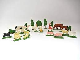 Vintage Toy Farm Animals Miniature Barn Animals German Democratic Republic Wood Toys Free Usa Shipping Vintage Toys Barn Animals Farm Animals