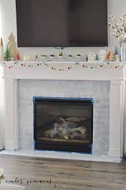 I've been itching to share. How To Paint A Tile Fireplace Amber Simmons