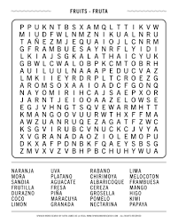 A couple of quick notes about all these brain games in spanish. Spanish Word Search With Fruits Puzzle Game To Find Fruits In Spanish