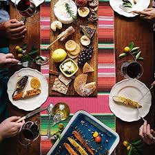 5% voucher applied at checkout. Habbi Mexican Table Runner 4pack 14 X 110 Inches Large Mexican Theme Party Decoration For Cinco De Mayo Fiesta Party Serape Table Runner Red And Blue Pricepulse